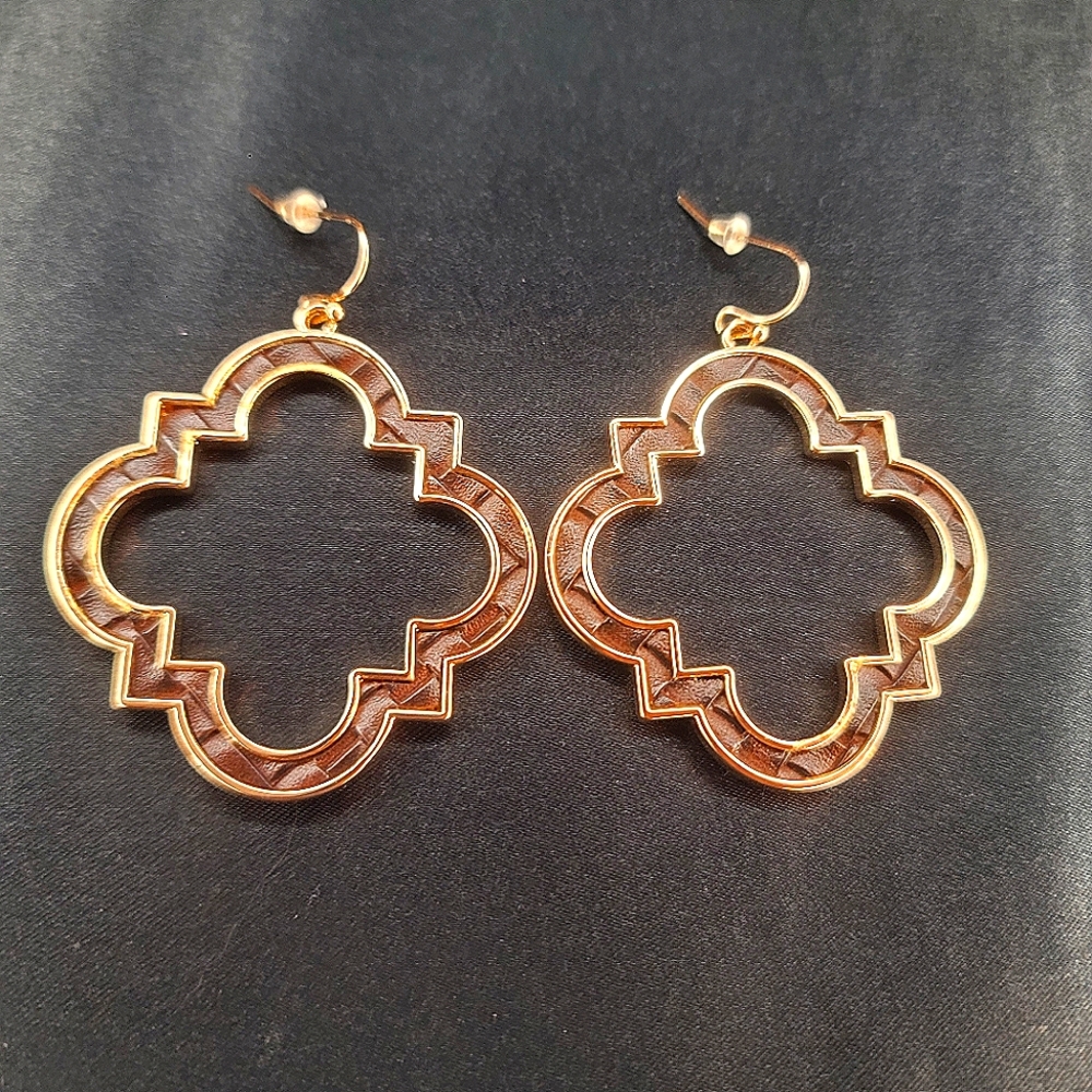 Moraccan Braided Leather Dangle Earrings